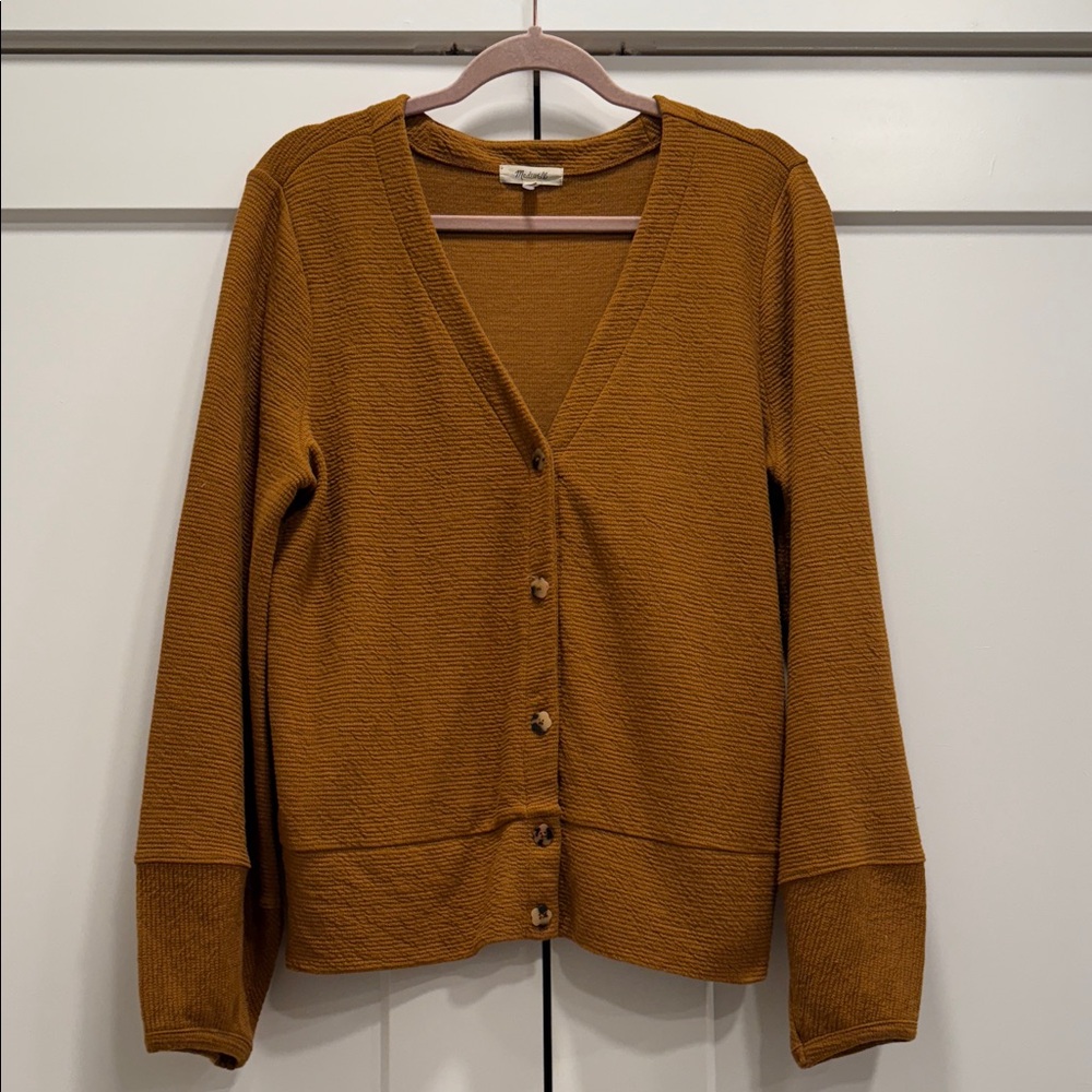 Madewell Mustard Cardigan Sweater